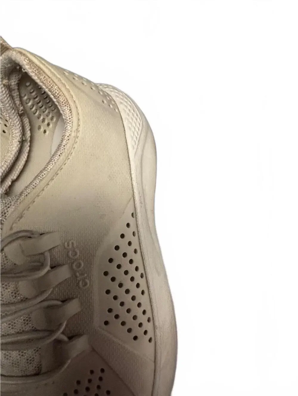 Crocs junior 5 Beige Perforated Lightweight Sneakers